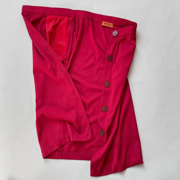 70s MISSONI Vintage Wool Wrap Skirt Button Front Made in Italy Pencil Skirt w:26 - Picture 8 of 12